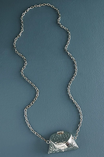 Silver Velvet Mini Purse Festival Necklace