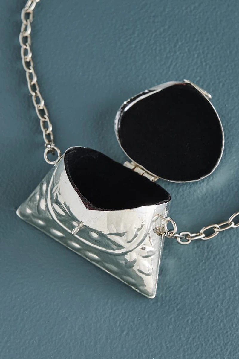 Buy Silver Velvet Mini Purse Festival Necklace Online at Earthbound Trading
