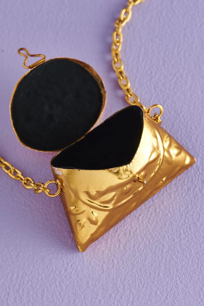 Buy Gold Velvet Mini Purse Festival Necklace Online at Earthbound Trading