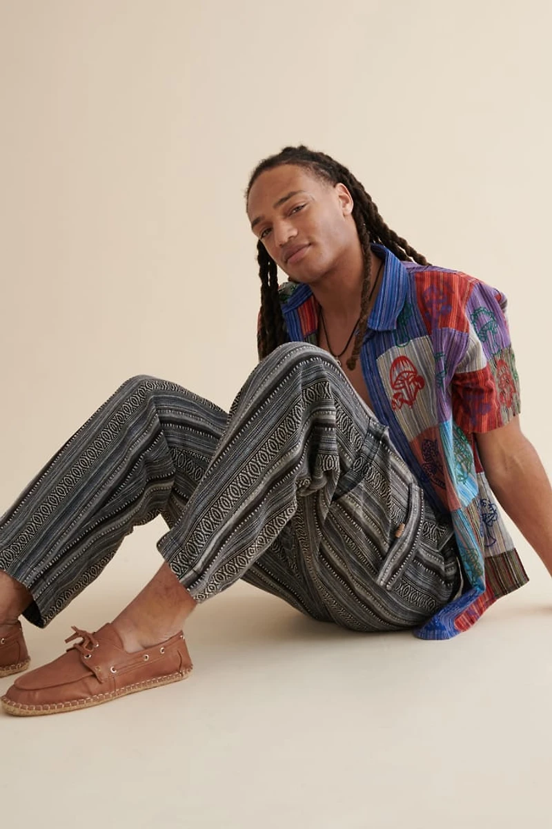 Buy Black and White Striped Cargo Pants Online at Earthbound Trading