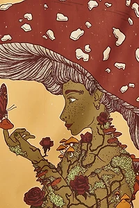 Buy EBX Mushroom Maiden SM Tapestry Online at Earthbound Trading