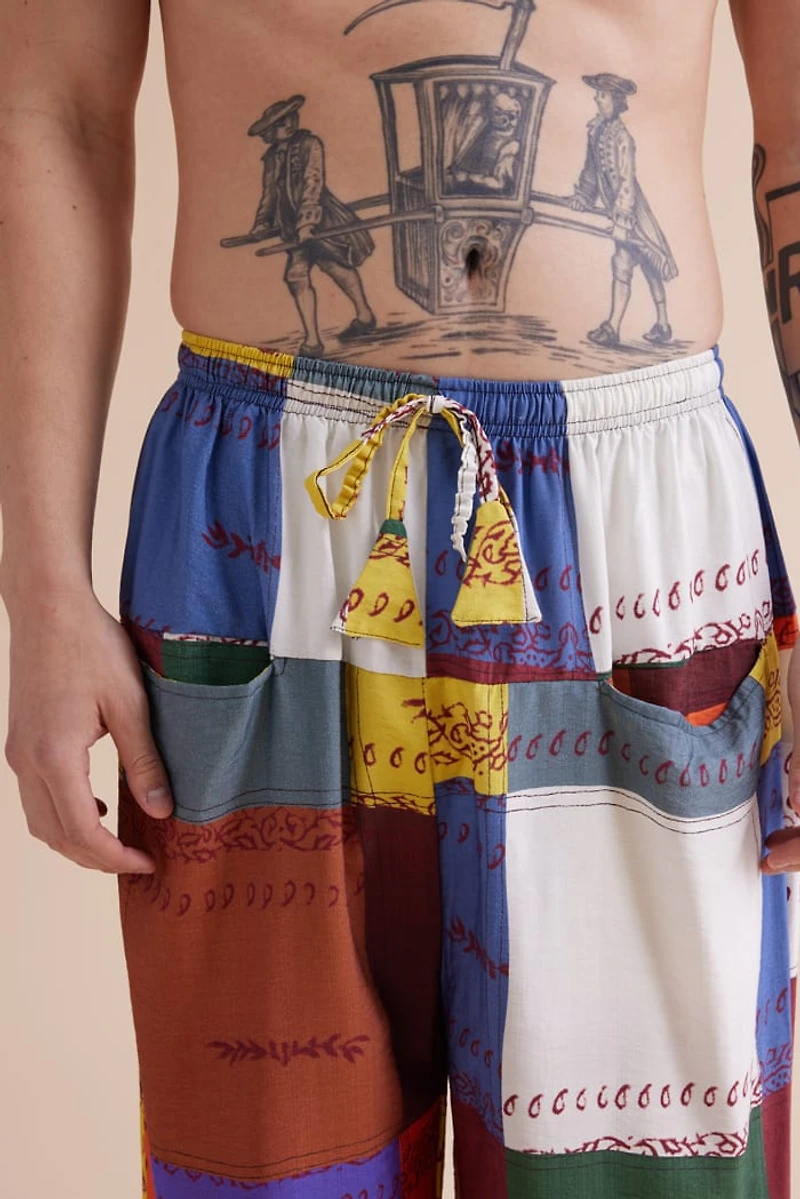 Buy Rainbow Patchwork Print Pants Online at Earthbound Trading