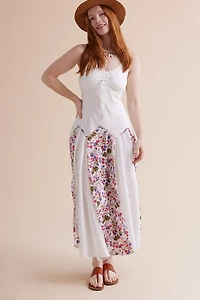Buy White Micro Bloom Maxi Dress Online at Earthbound Trading