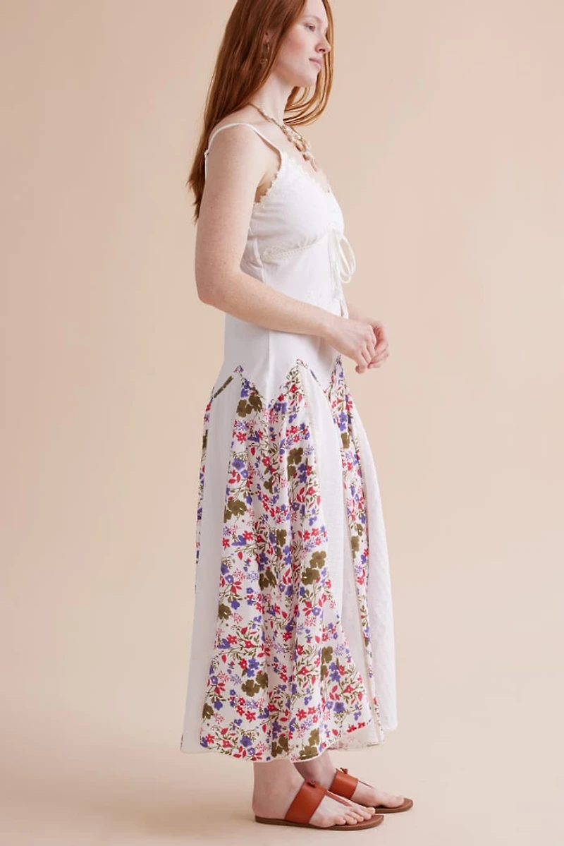Buy White Micro Bloom Maxi Dress Online at Earthbound Trading