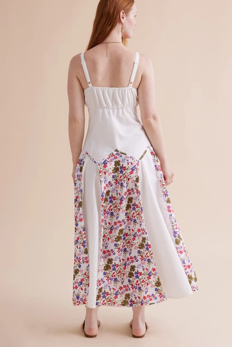 Buy White Micro Bloom Maxi Dress Online at Earthbound Trading