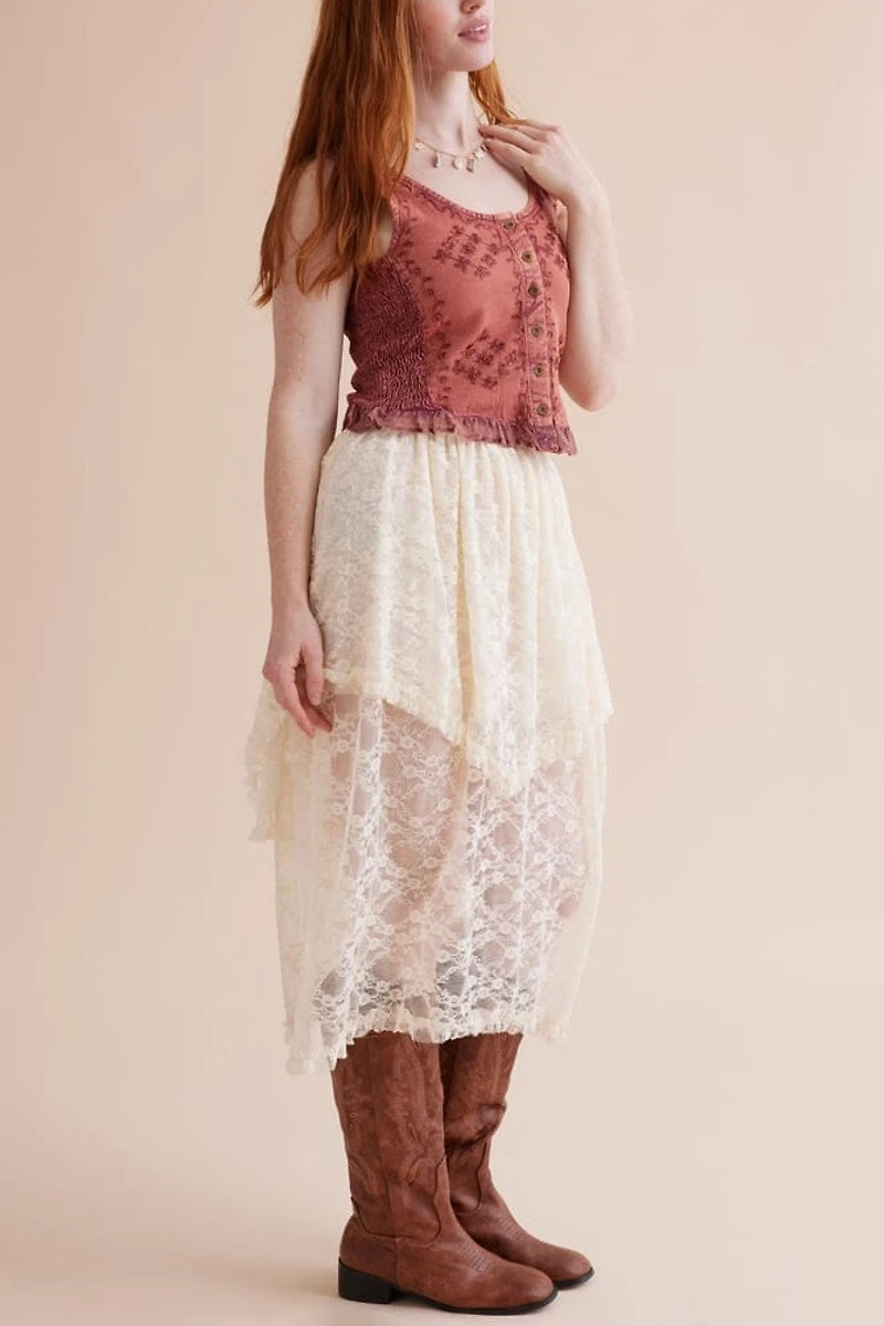 Buy Cream Lace Fairy Skirt Online at Earthbound Trading