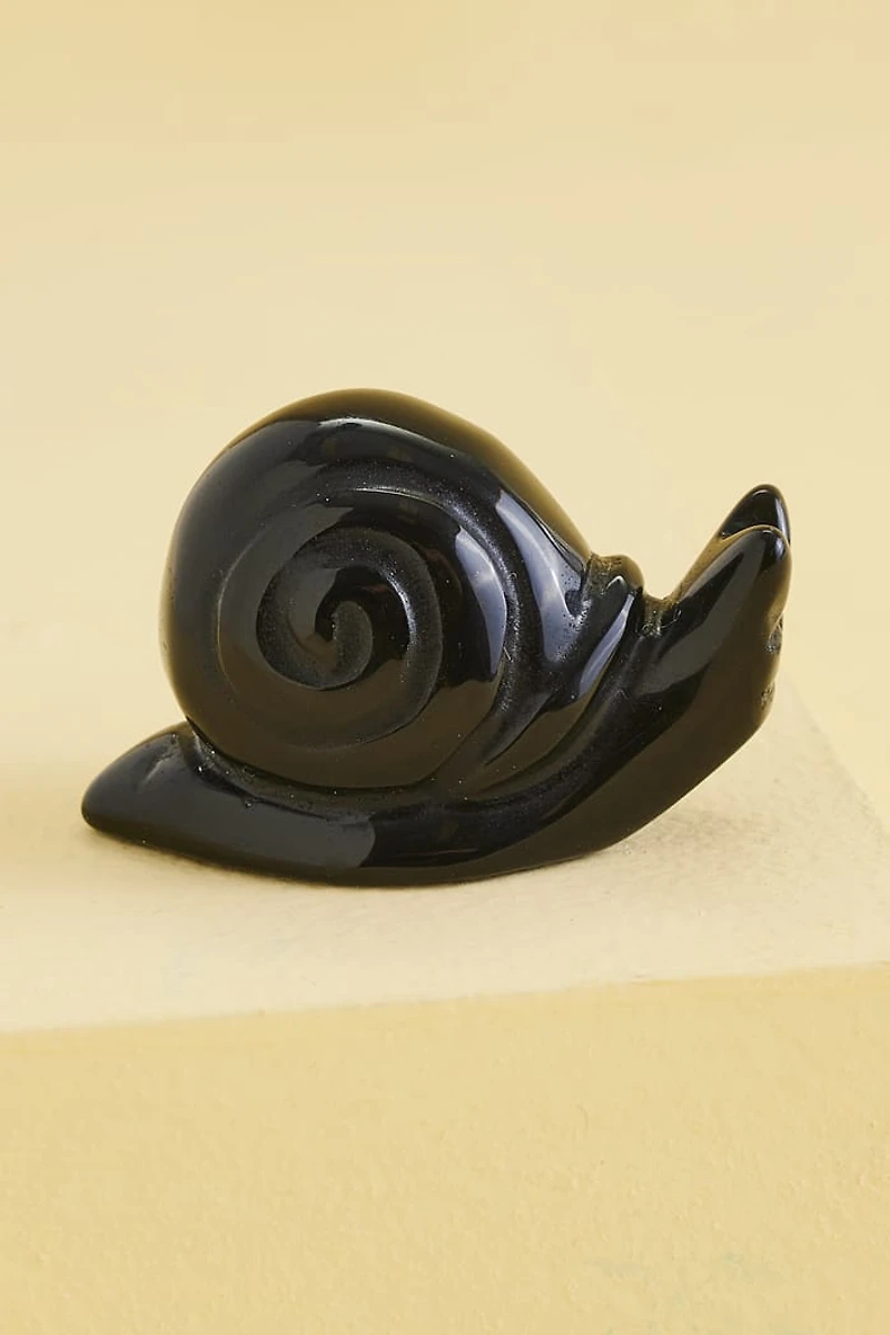 Buy Black Obsidian Snail Figurine Online at Earthbound Trading