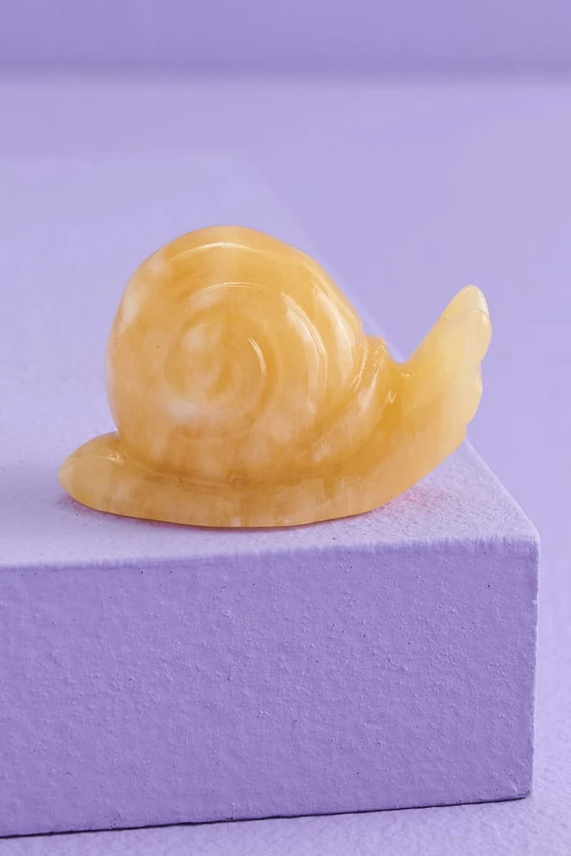 Buy Yellow Jade Snail Figurine Online at Earthbound Trading