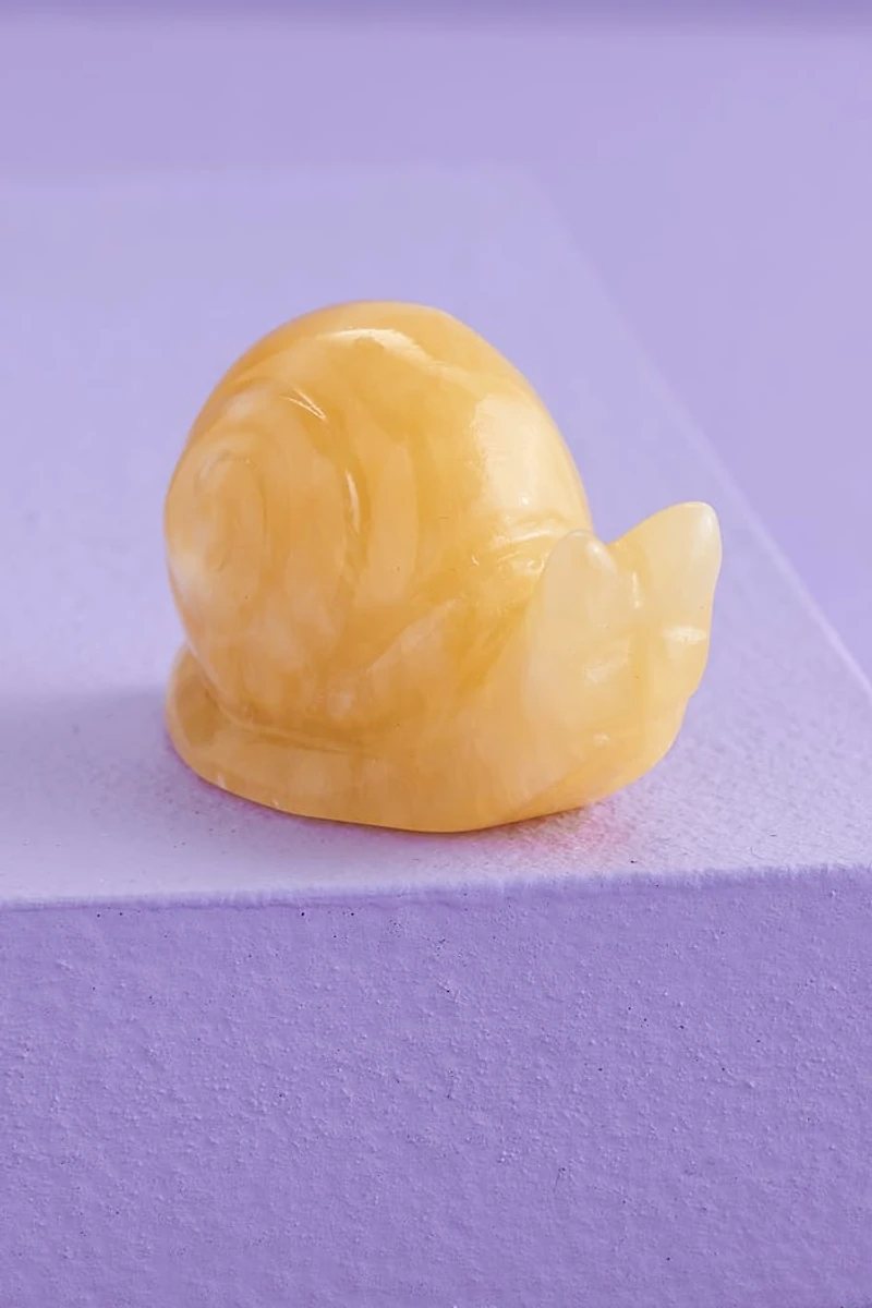 Buy Yellow Jade Snail Figurine Online at Earthbound Trading