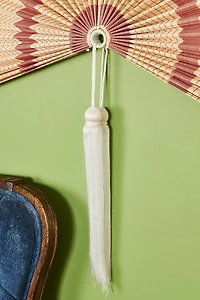 Stay Stylishly Cool - Shop Orange Striped Vietnam Bamboo Fan