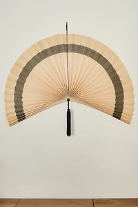 Buy Black Striped Vietnam Bamboo Fan Online at Earthbound Trading