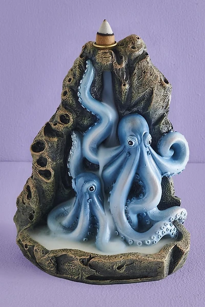 Blue Octopus Backflow Incense Burner