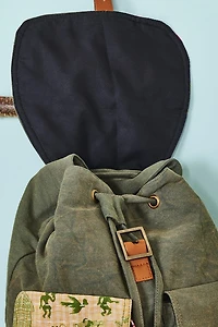 Buy Assorted Olive Kantha Backpack Online at Earthbound Trading