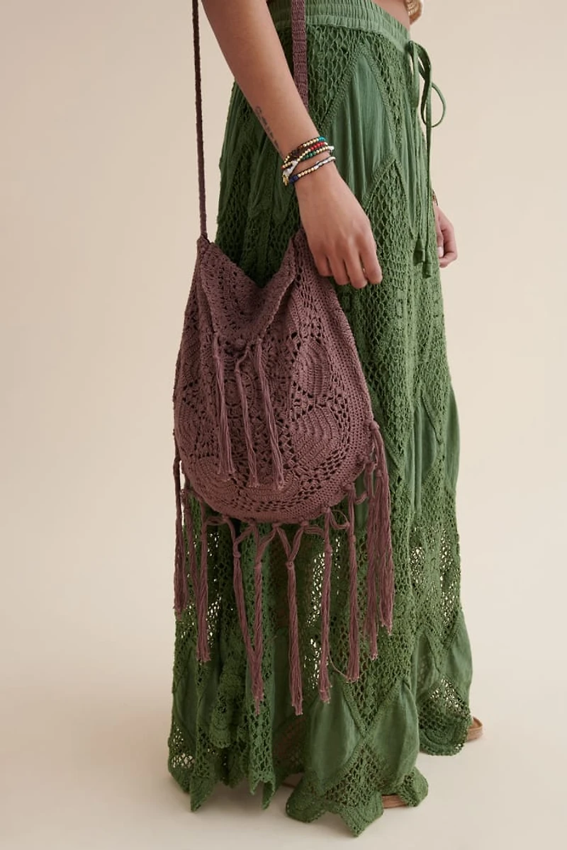 Buy Plum Crochet Crossbody Bag Online at Earthbound Trading