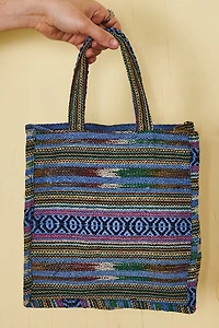 Buy Blue Jacquard Mini Tote Bag Online at Earthbound Trading