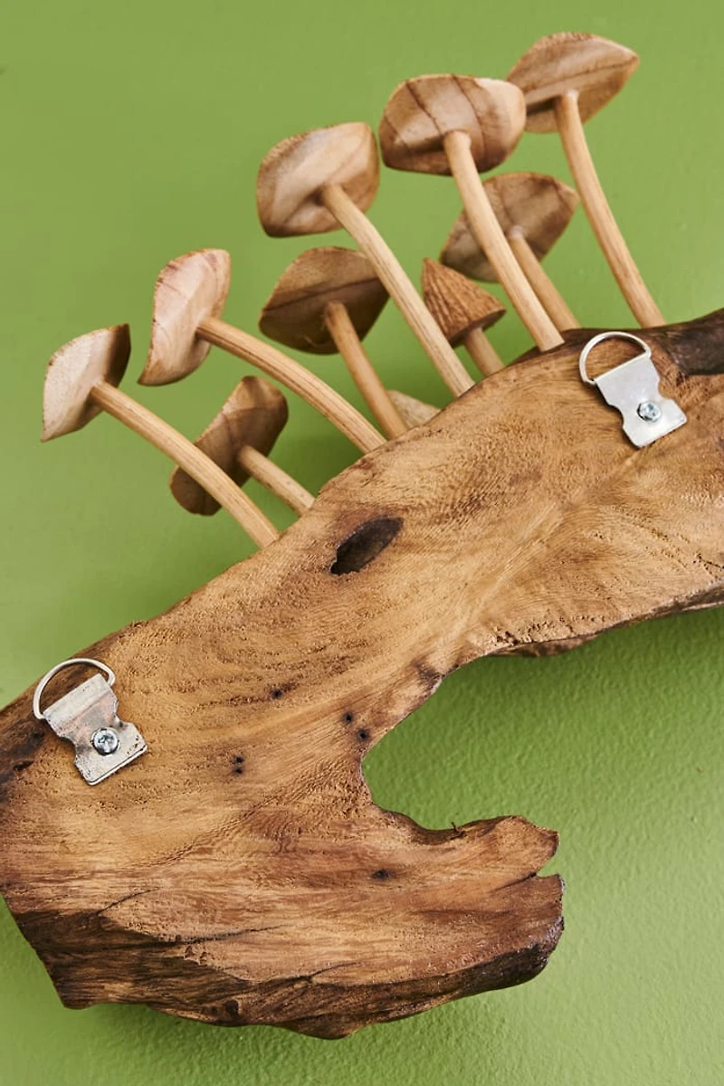 Buy Wood Mushroom Log Wall Hanging Online at Earthbound Trading