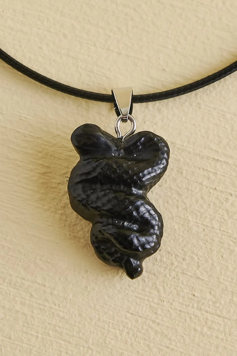 Buy Black Obsidian Slithering Snake Necklace Online at Earthbound Trading