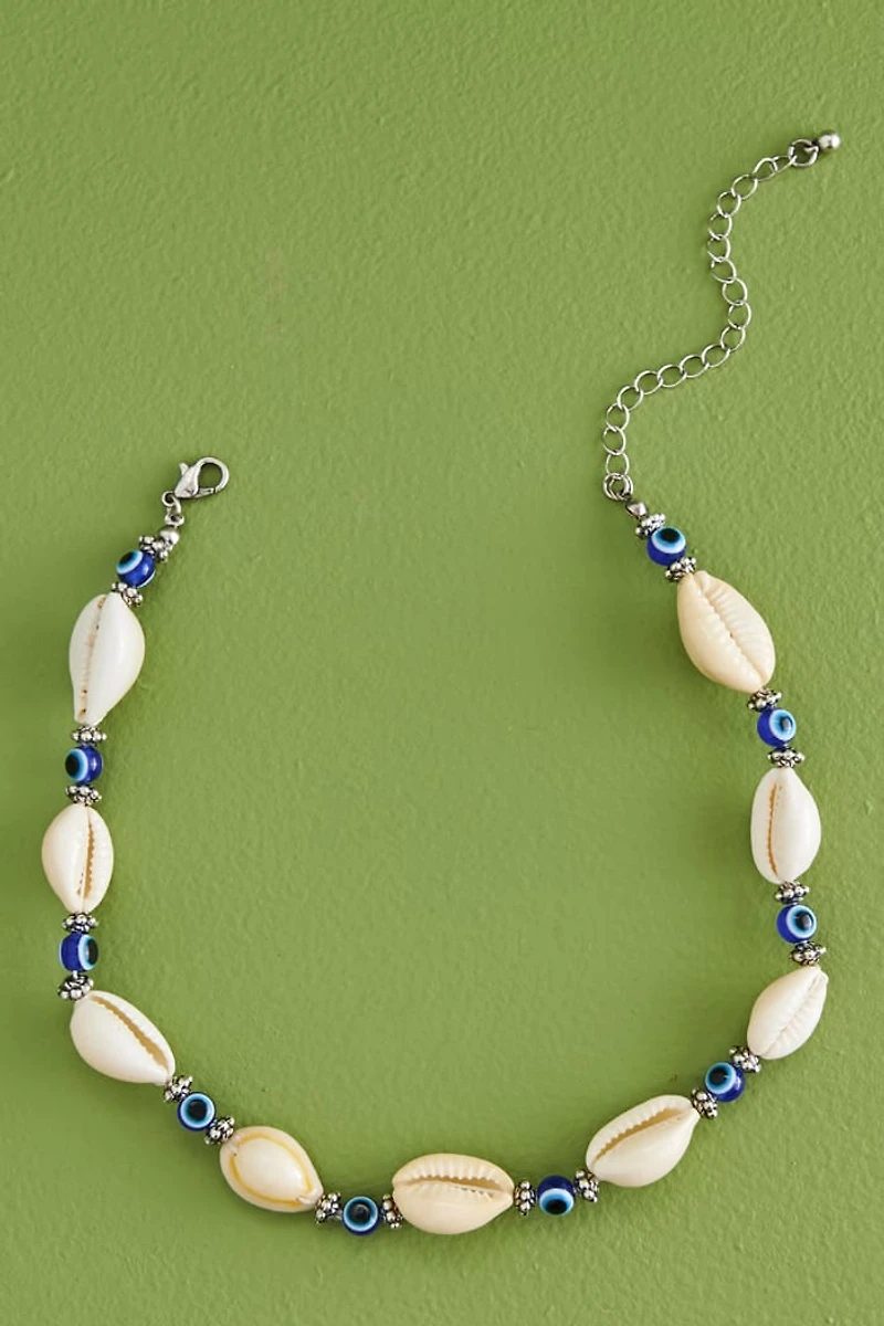 Cowrie Shell Mini Evil Eye Choker Necklace