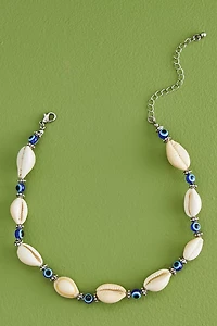 Cowrie Shell Mini Evil Eye Choker Necklace