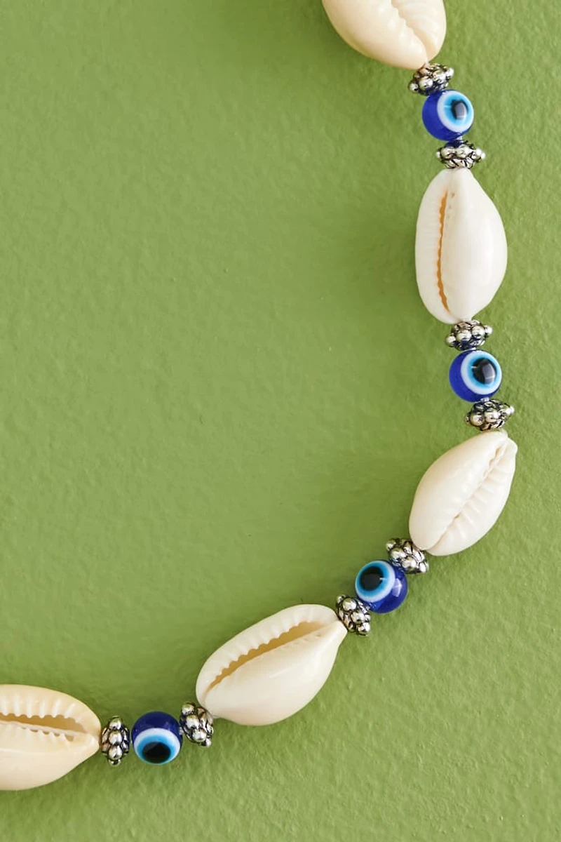 Cowrie Shell Mini Evil Eye Choker Necklace