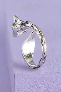 Buy Silver Wrapped Fox Ring Online at Earthbound Trading