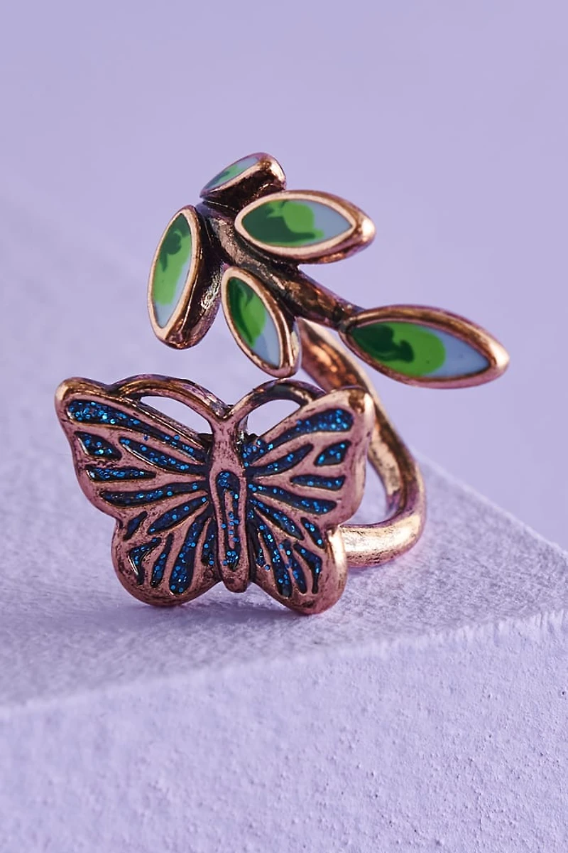 Buy Butterfly Garden Glitter Ring Online at Earthbound Trading