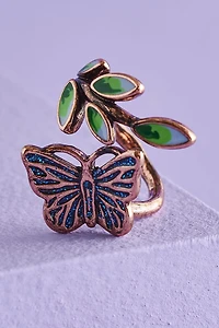 Buy Butterfly Garden Glitter Ring Online at Earthbound Trading