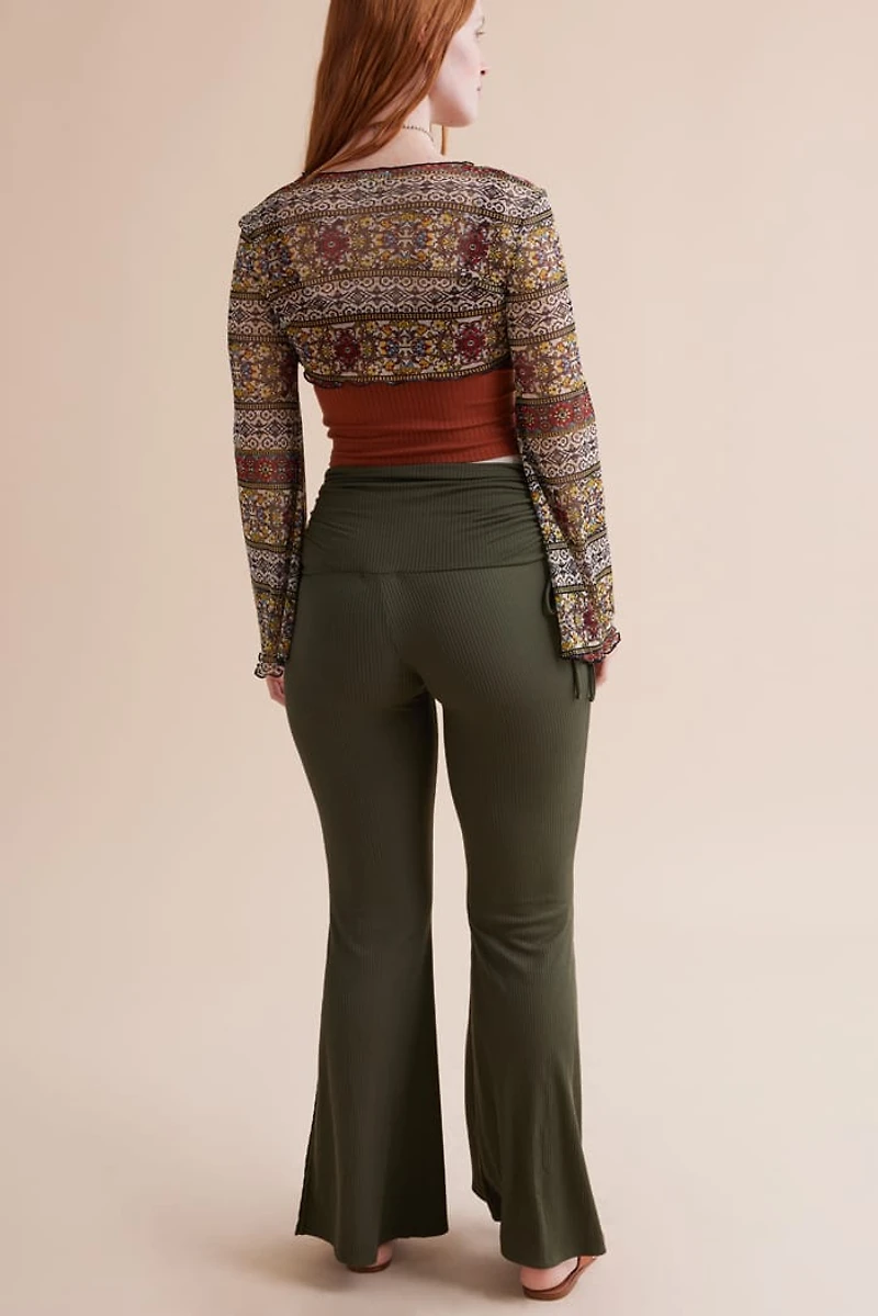 Buy Fern Ribbed Flare Pants Online at Earthbound Trading