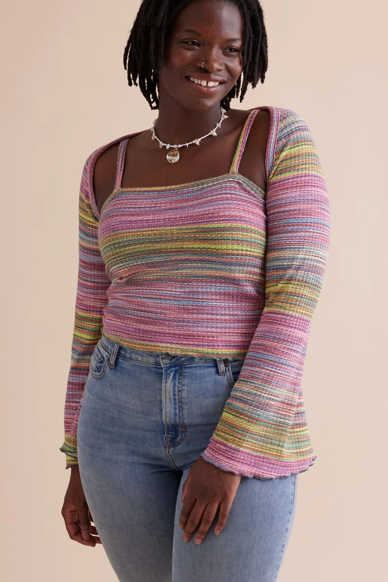 Buy Micro Striped Tank and Shrug Set Online at Earthbound Trading