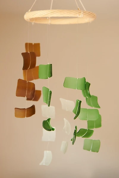 Green Upcycled Glass Mobile
