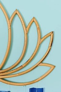 Buy Rattan Lotus Upcycled Glass Wall Hanging Online at Earthbound Trading