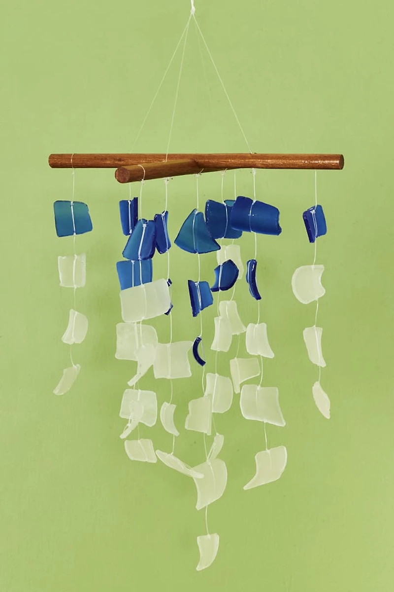 Buy Blue Upcycled Glass Mobile Online at Earthbound Trading