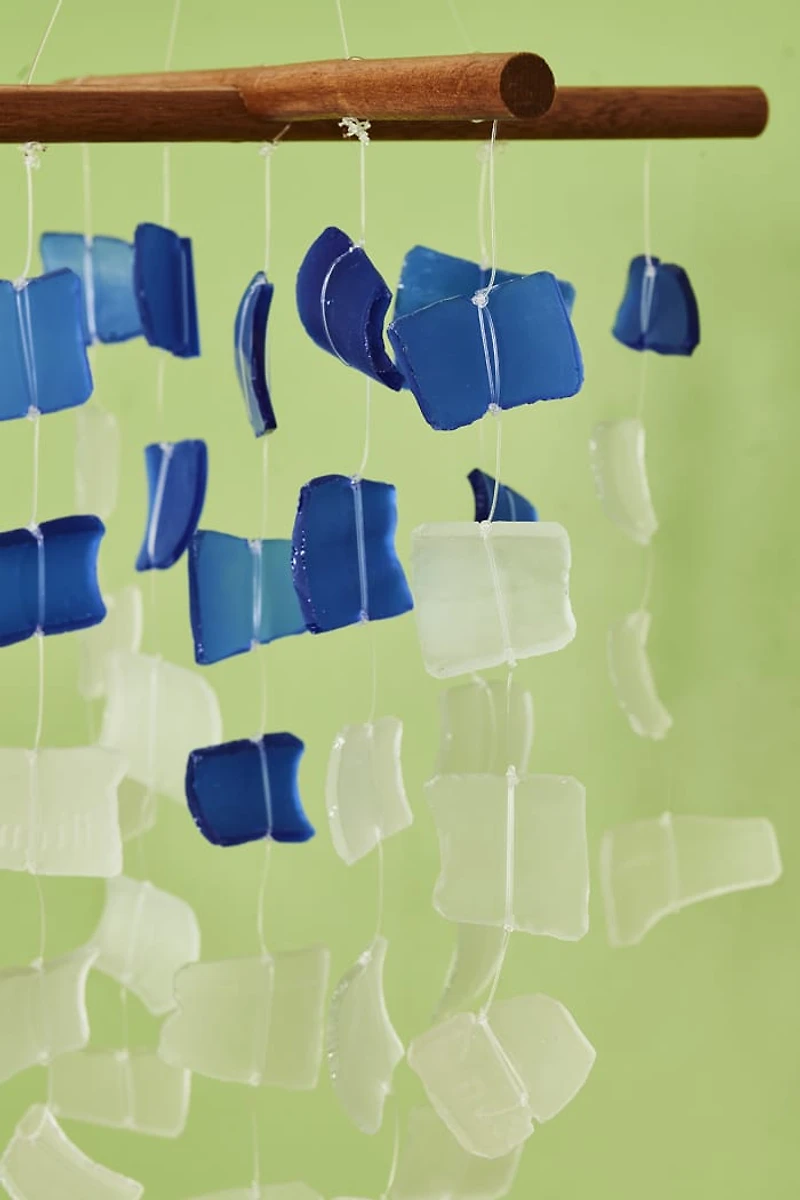 Buy Blue Upcycled Glass Mobile Online at Earthbound Trading