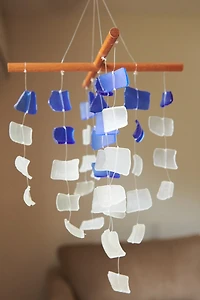 Buy Blue Upcycled Glass Mobile Online at Earthbound Trading