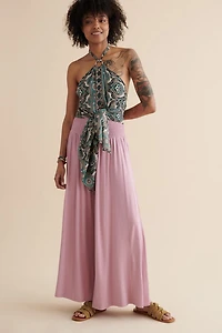 Shop boho Wide Leg Pants - Dusty Mauve Barcelona Style Now
