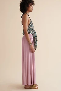 Shop boho Wide Leg Pants - Dusty Mauve Barcelona Style Now