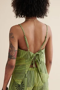 Buy Green Stamp Patchwork  Tie Tank Online at Earthbound Trading