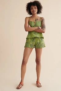Buy Green Stamp Patchwork  Tie Tank Online at Earthbound Trading