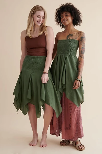 Green  Convertible Boho Fairy Skirt - Enchant Your Look Today