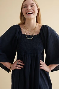 Buy Navy Blue Shirred Maxi Dress Online at Earthbound Trading