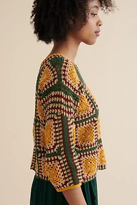 Buy Honeycomb Crochet Quarter Sleeve Shirt Online at Earthbound Trading