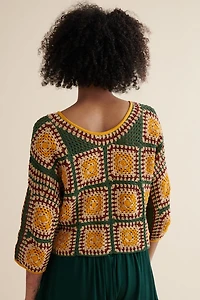 Buy Honeycomb Crochet Quarter Sleeve Shirt Online at Earthbound Trading