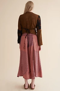 Buy Plum Lace Panel Overdyed Maxi Skirt Online at Earthbound Trading