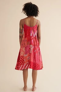 Shop Women's Pink Halter Patchwork boho Midi Dress – Summer Look