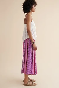 Buy Purple Patchwork Flare Pants - boho Hippie Wide-Leg Trousers