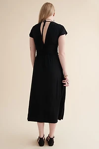Buy Black Cap Sleeve Maxi Dress Online at Earthbound Trading