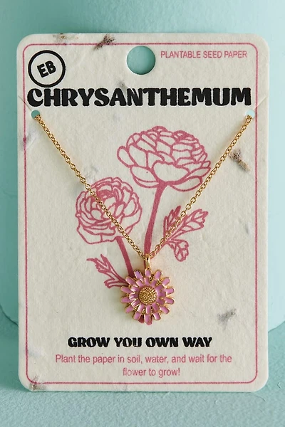 Bloom with Style - Shop Chrysanthemum Seed Paper Necklace