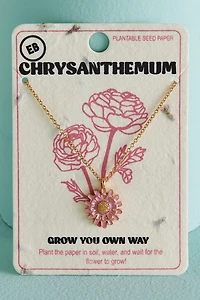 Bloom with Style - Shop Chrysanthemum Seed Paper Necklace