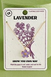 Buy Lavender Plantable Seed Paper Necklace Set  Online at Earthbound Trading