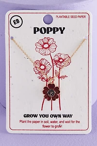 Buy Poppy Plantable Seed Paper Necklace Set Online at Earthbound Trading